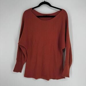 Boston Proper sweater womens small S orange wool blend fall halloween office
